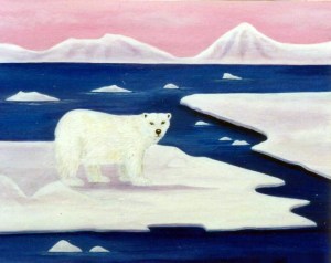 Polar bear painting