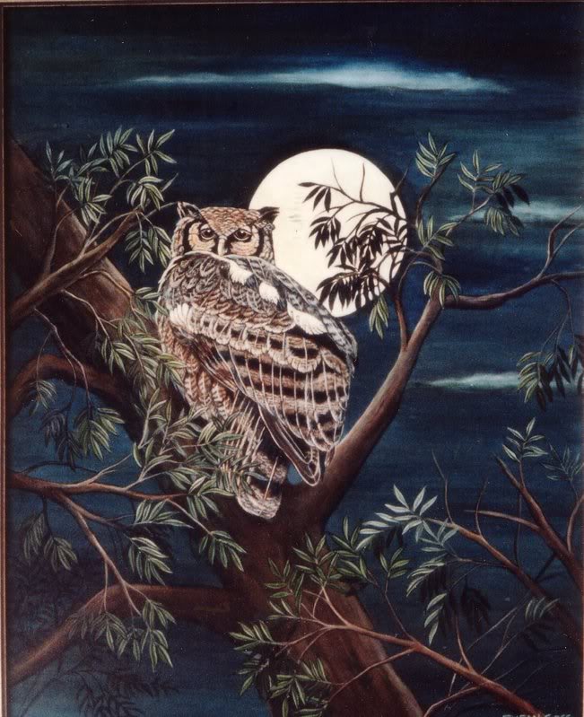 EagleOwl painting