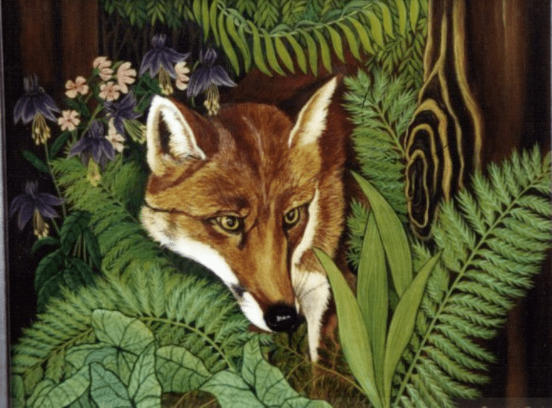 Reynard the fox painting